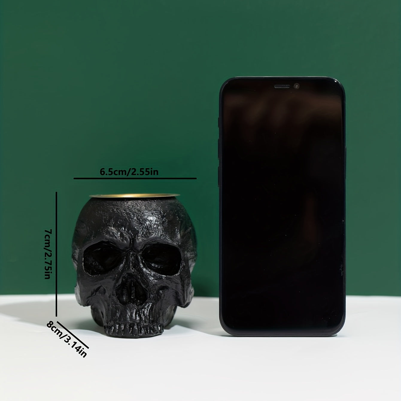 1pc Unique Skull-Shaped Resin Incense Burner - Elegant Gothic Home Decor with Smoke Swirling Effect, Perfect for Creating a Spooky Ambiance, Incense Holde