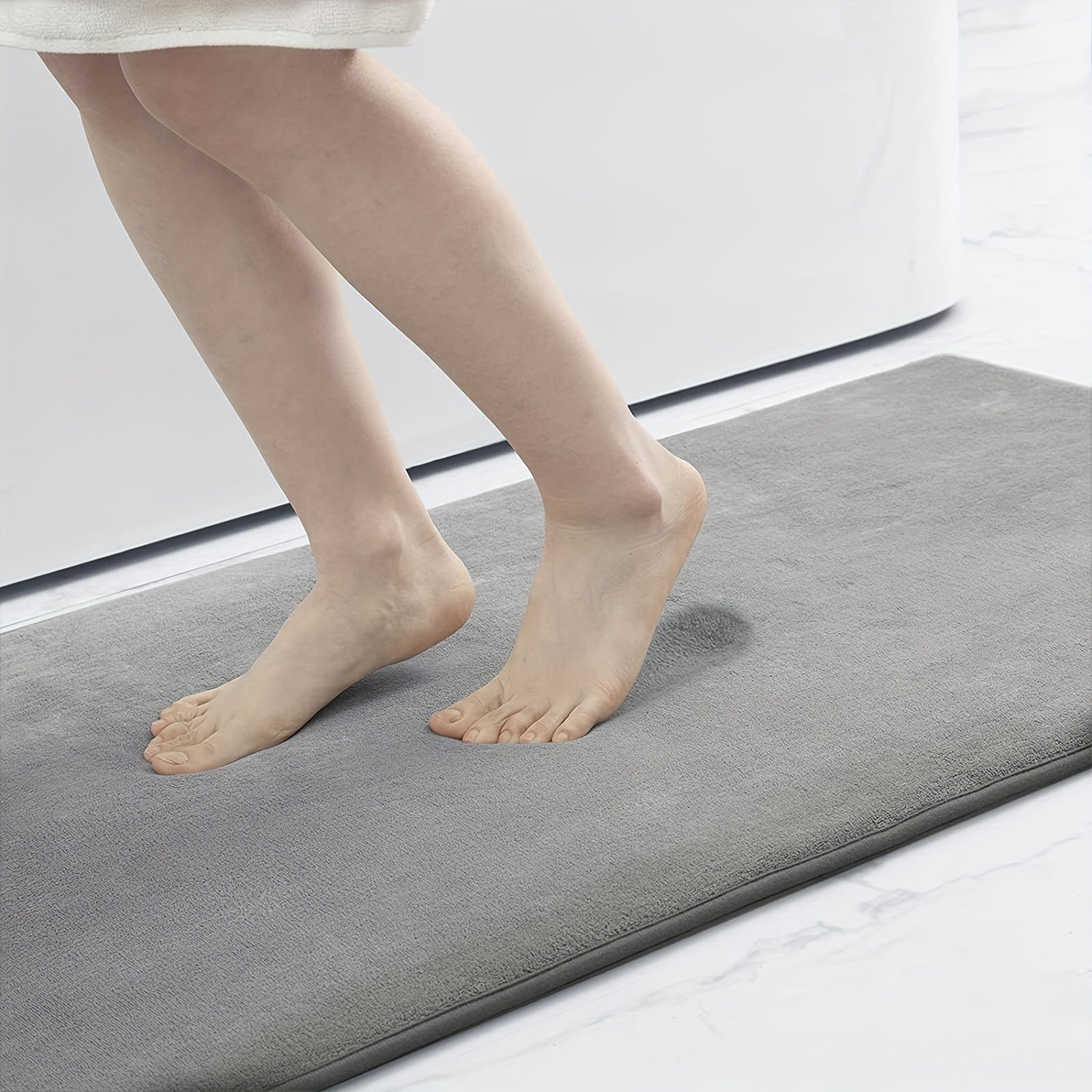 1pc Soft Floor Mat, Absorbent & Quick-drying Kitchen Floor Carpet, Non-slip Entry Doorway Floor Rug, Comfortable Memory Foam Cushioned Bathroom Foot Pad, For Bathroom Bedroom Kitchen Living Room Corrido, Ideal Living Room Supplies, Home Decoration