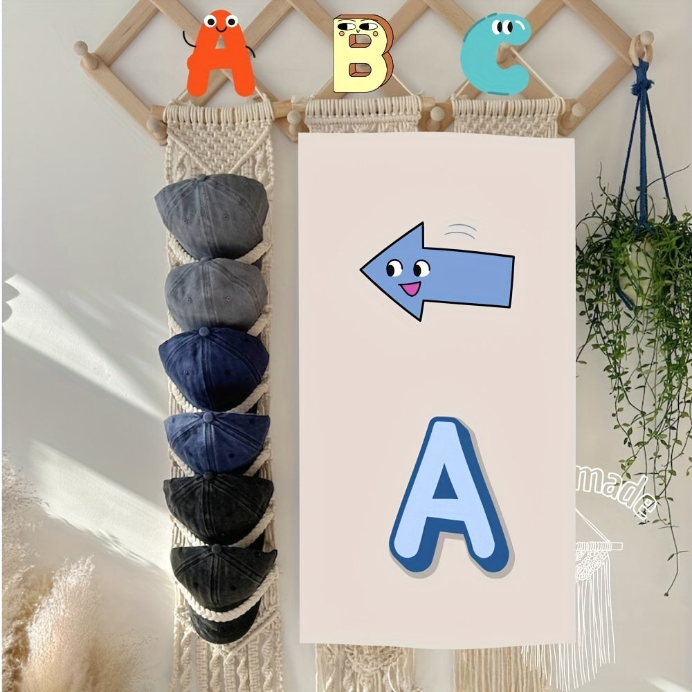 1pc Unique Handmade Wall-Mounted Bohemian Macrame Hat Rack