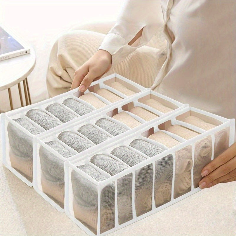 [7 Stackable Storage Bins] 7 Stackable Fabric Storage Bins