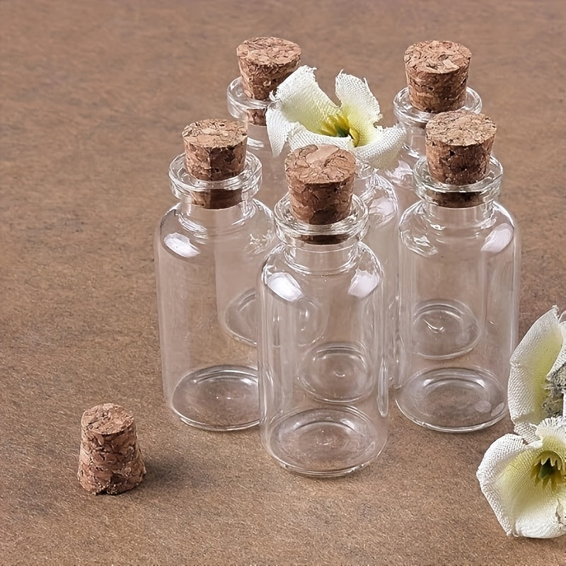 10pcs Clear Glass Jars with Cork Stoppers - Round Classic Design PVC-Free Hand Wash Only for Wedding Favors, Holiday Decor, Home Storage & Craft Projects, Party Accessories | Classic Glass Jars | Given The Product Details And The Guidelines Provided, Thes