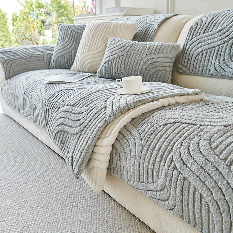 Plush Non-Slip Sofa Cover