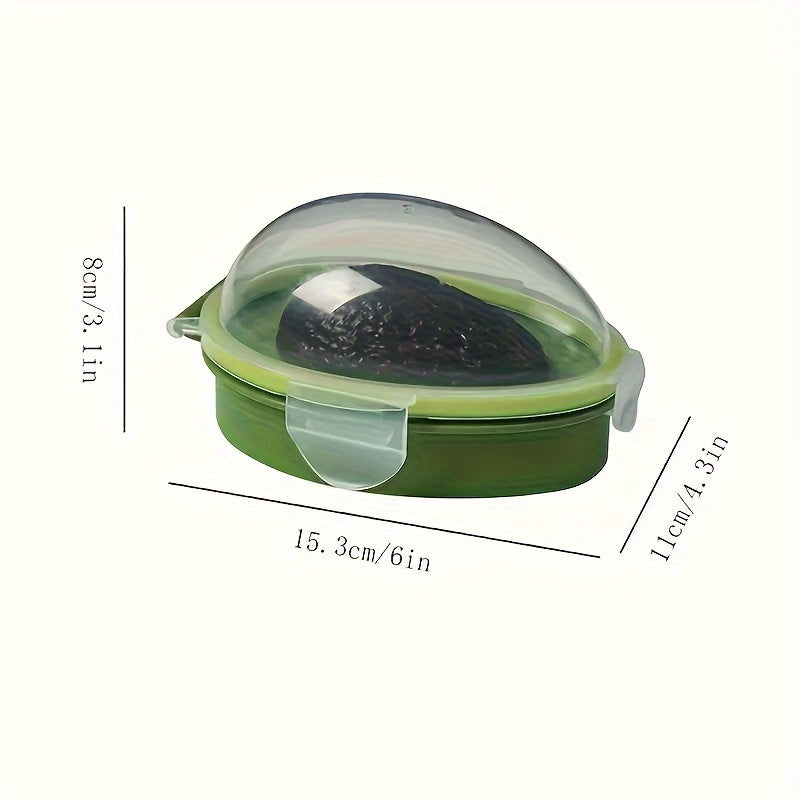Reusable Avocado Keeper Storage Container - Plastic Flip Top Fresh Pod for Avocado, Multipurpose, Dishwasher Safe, Rectangle Shape, No Electricity Required