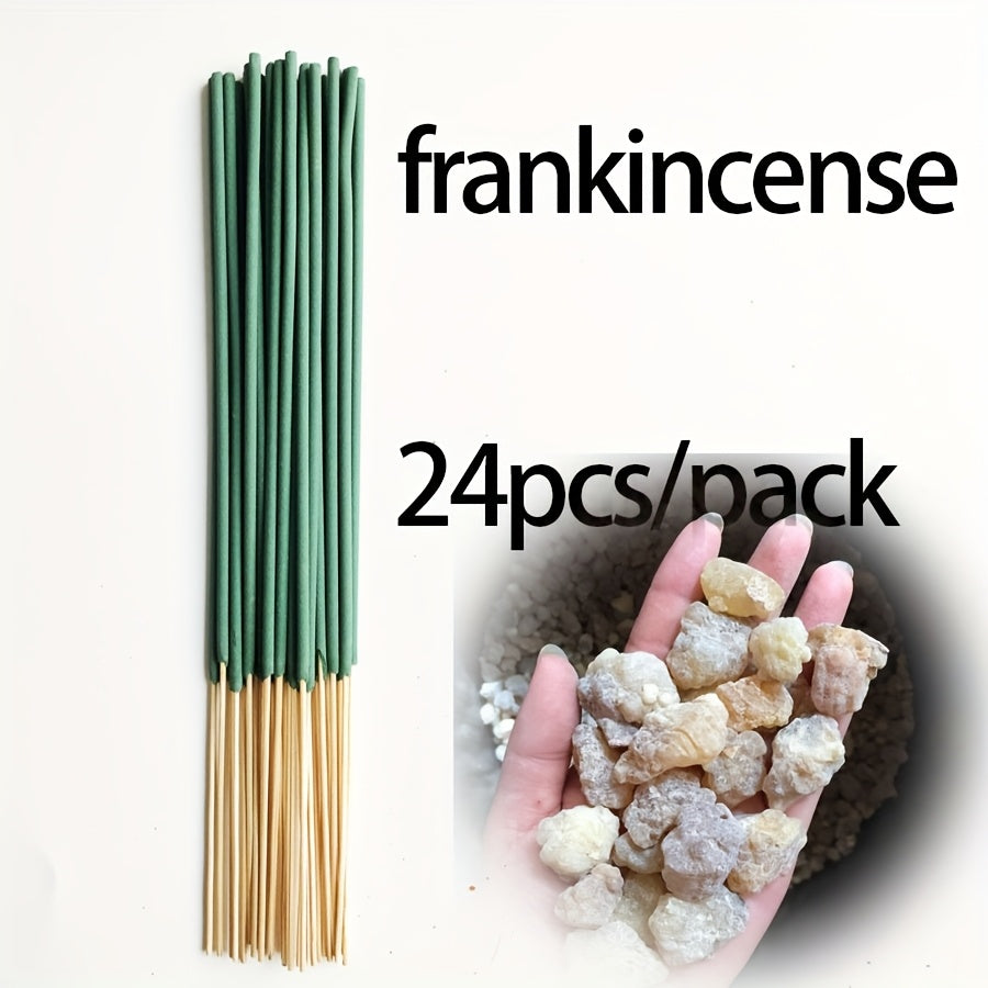 11 Styles of Clean, Low-Powder 22cm Flower and Wooden Handmade Bamboo Sticks Incense, Optional with Jasmine Mint White Sage Rose Lavender Sandalwood Lemongrass Dragon Blood Flower Frankincense Cherry Blossom Vanilla Mixed Scents, Suitable for Home Hotel O