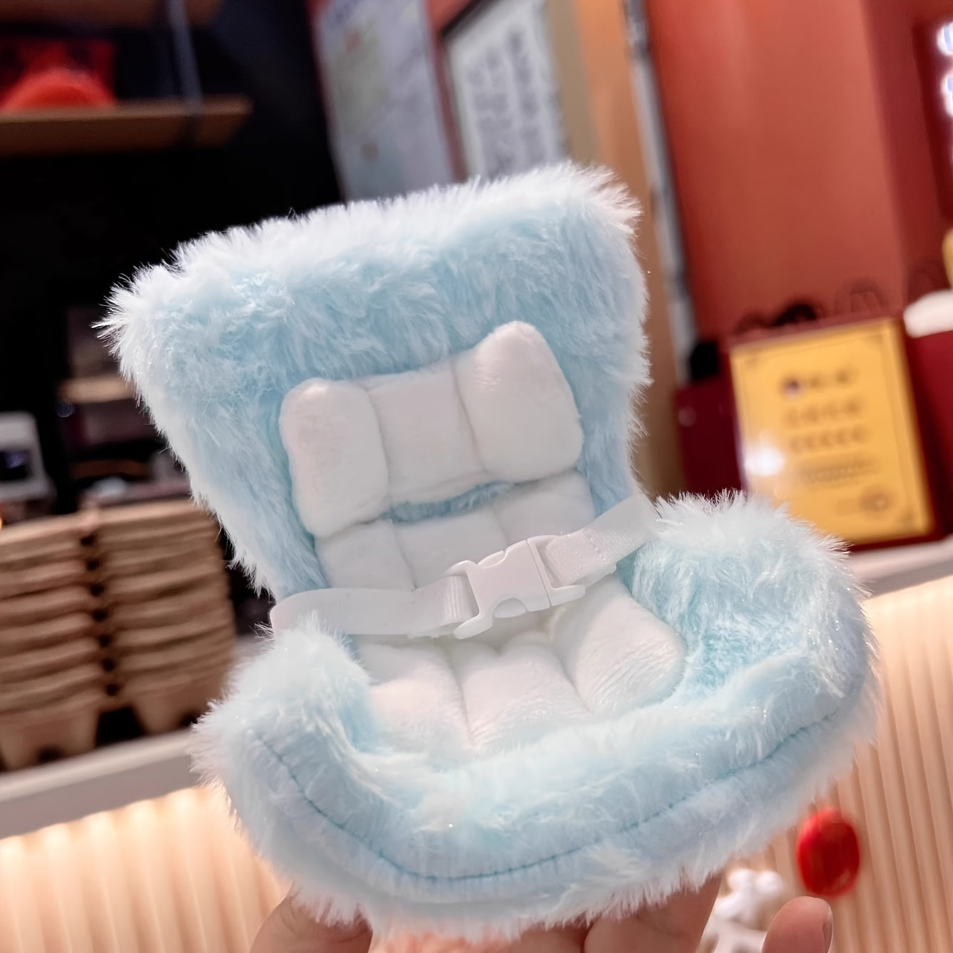 Car Dashboard Ornamen labubu plush seat, Colorful Car Vent Clip Decor, The Monsters Have a Seat accessories - Cute Safety Seat Design, Fun Dollhouse Accessory & Interior Decoration for Vehicles