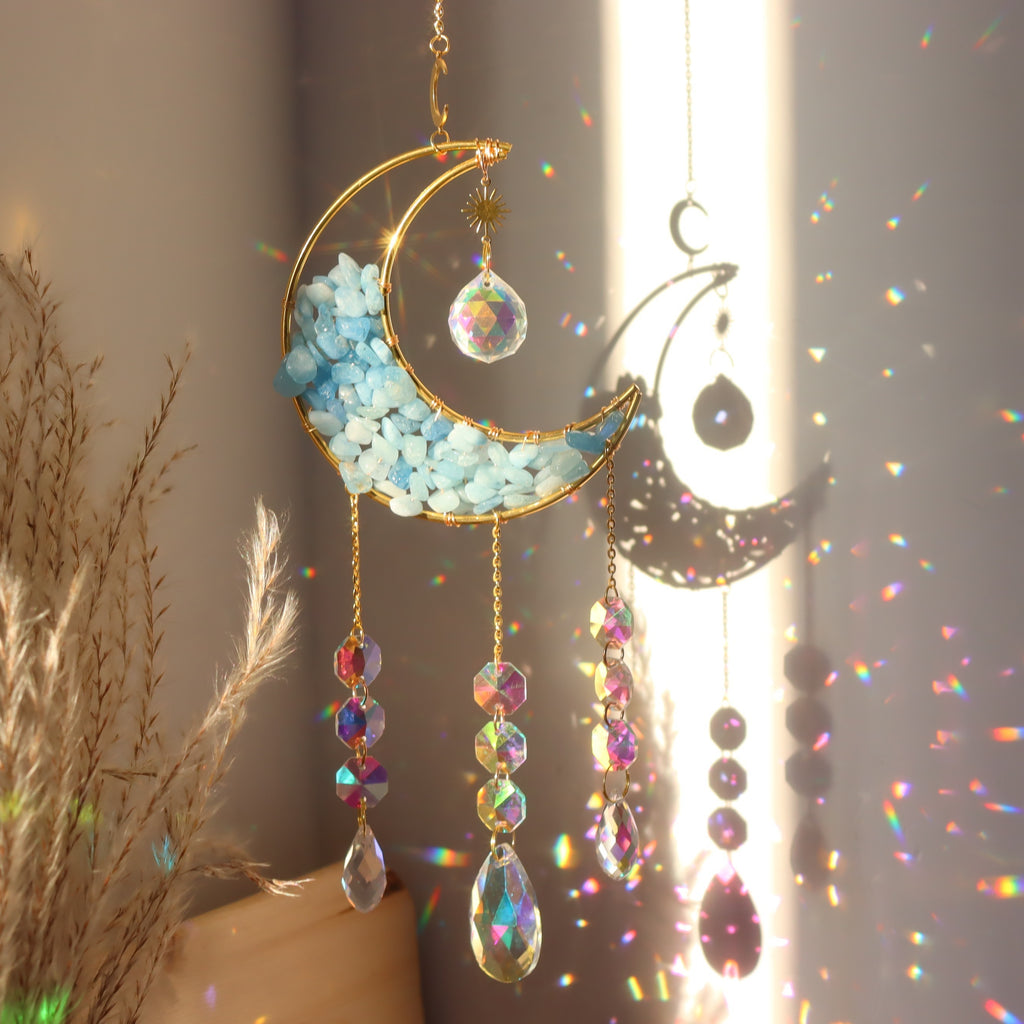 1/7pcs Natural Gravel Hourglass Moon Amethyst Powder Crystal Collection: Green Dongling Egg White Obsidian, Yellow Crystal, Sea Blue Gem