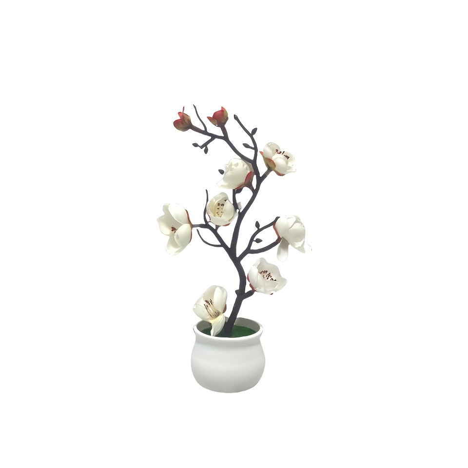 Simulated Plum Blossom Bonsai, Wax Plum Flower Bonsai, Indoor Artificial Flowers, Modern Minimalist Ornaments for Living Room Decoration, a Perfect Choice for Home Decor And Weddings.