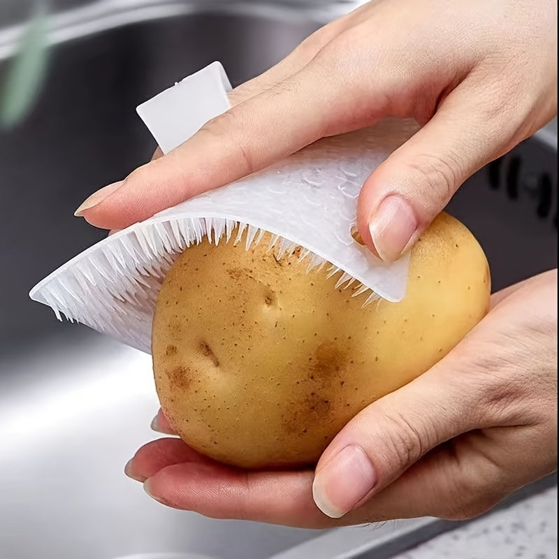 Flexible Multifunctional Brush - Fruit and Vegetable Cleaning Scrubber - Efficient Kitchen Tools and Accessories for Home Cooks