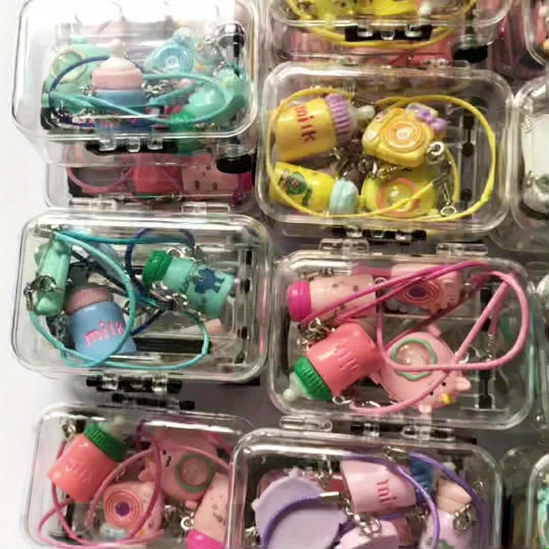 2pcs/4pcs BUBU Accessories. Mini Travel Suitcase Dollhouse Miniature Model Scene Props, OB11 Scene Decorations, Bubu Small Accessories Keychain Pendant Doll Ornament DIY Decoration Bottle Thermos Camera Bag Mini Figure Hanging Gifts for Festivals