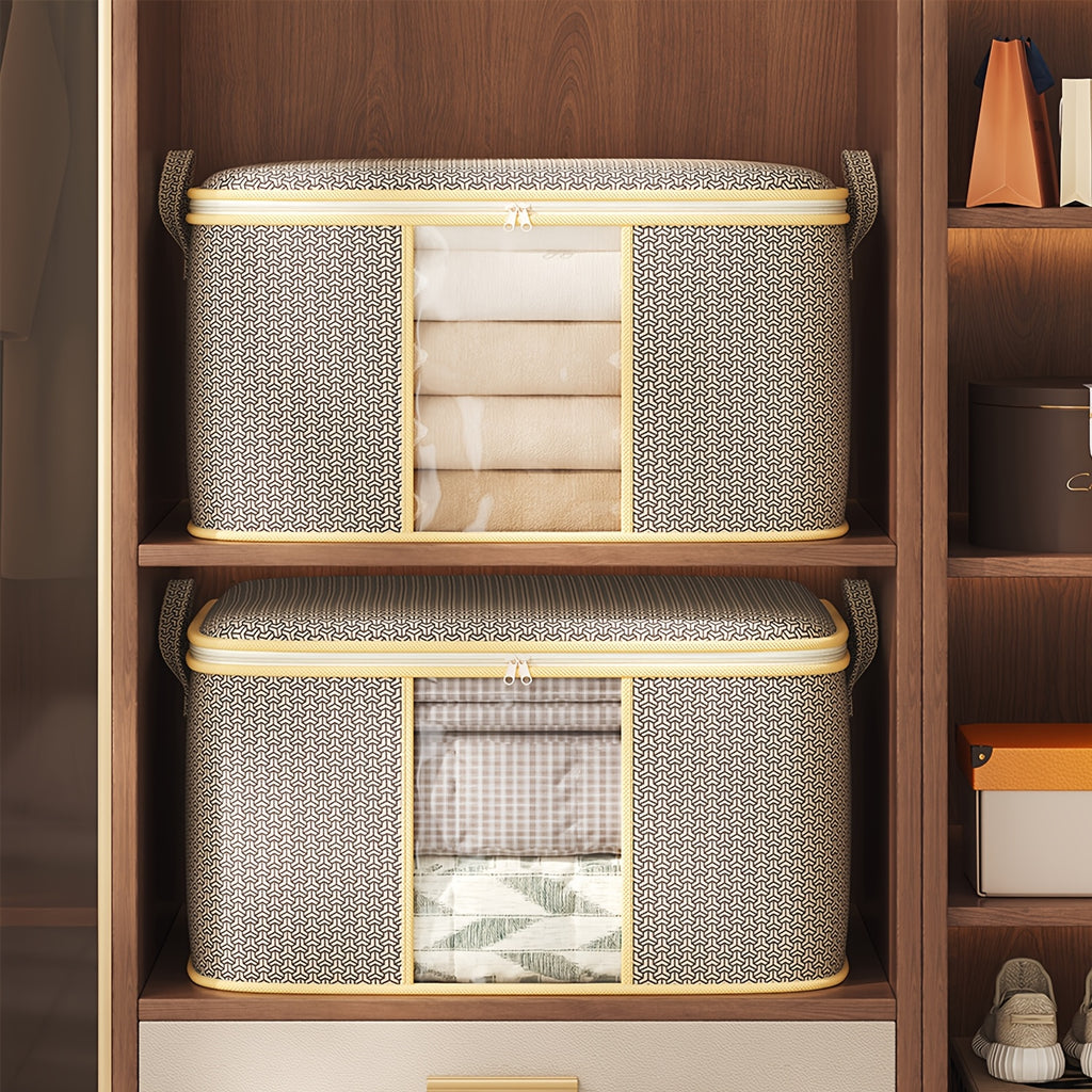 2pcs Heavy-Duty Storage Moving Bags Quilt Storage Blanket Storage with Handles Set and Clear Window
