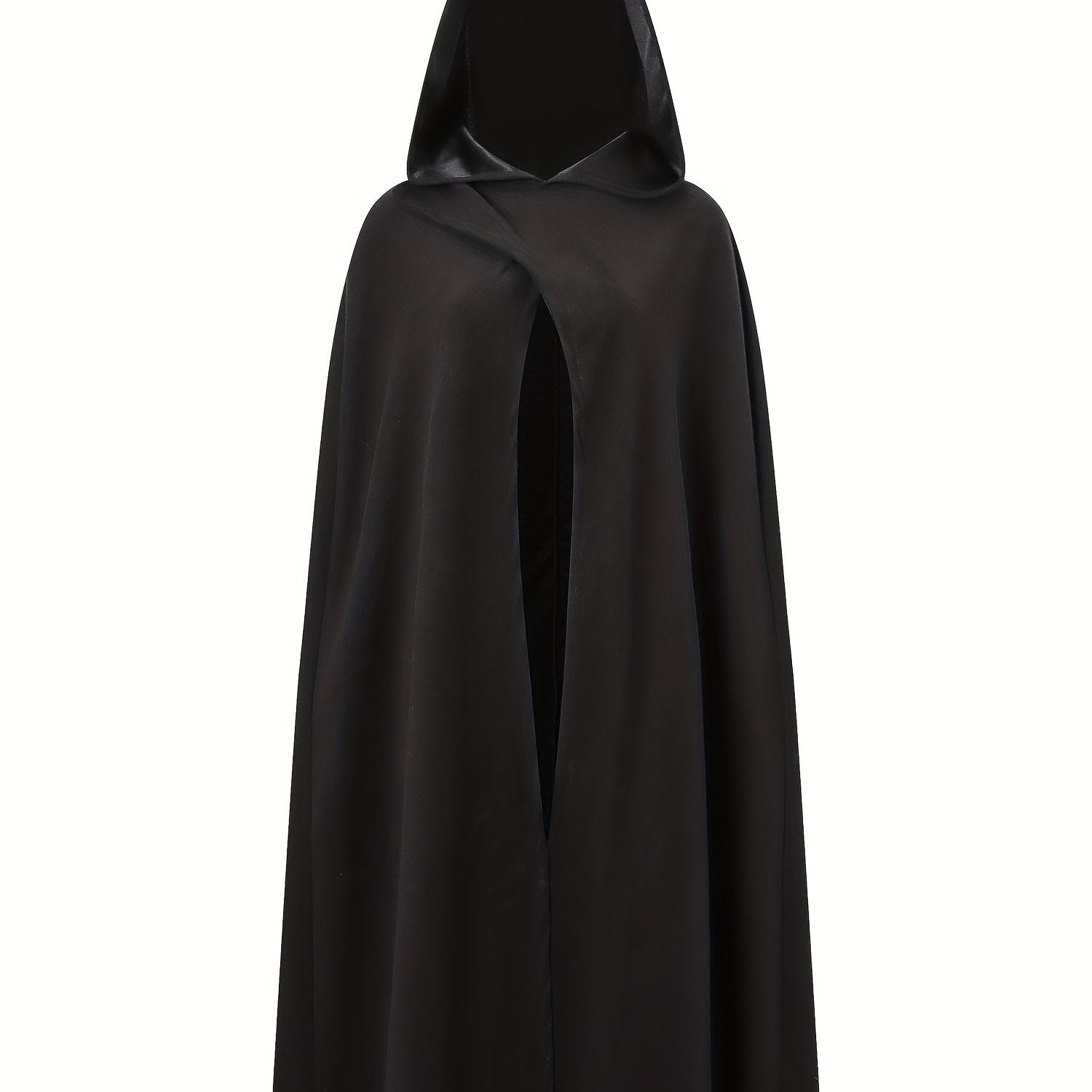 Thickened Hooded Cape Coat for Role-Playing & Cosplay - Vintage Asymmetrical Design, Machine Washable Solid Color Non-Stretch Fabric, Autumn Winter Costume Accessory, Costume Accessories