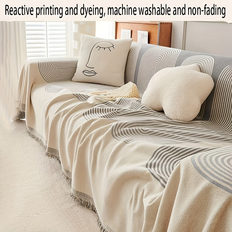 Bohemian Style Chenille Sofa Throw Covers