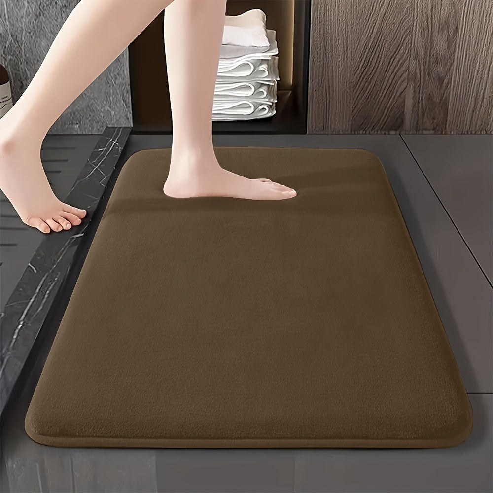 1pc Soft Floor Mat, Absorbent & Quick-drying Kitchen Floor Carpet, Non-slip Entry Doorway Floor Rug, Comfortable Memory Foam Cushioned Bathroom Foot Pad, For Bathroom Bedroom Kitchen Living Room Corrido, Ideal Living Room Supplies, Home Decoration