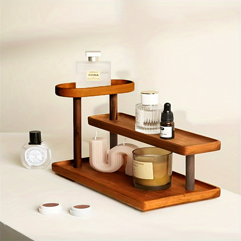 Chic Wooden Multi-Tier Desktop Organizer