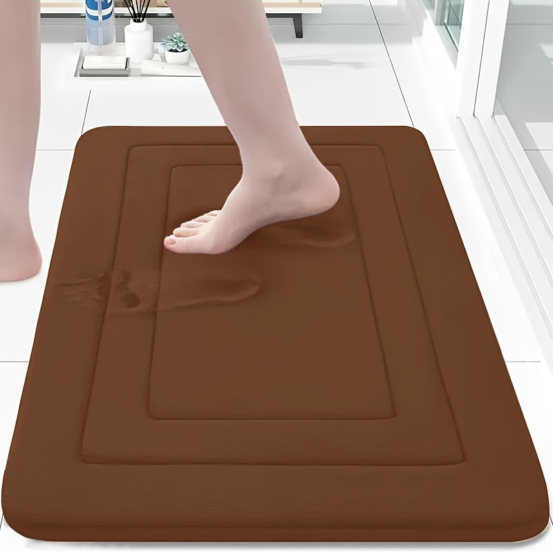 Coral Fleece Bathroom Floor Mat Anti Slip Pad