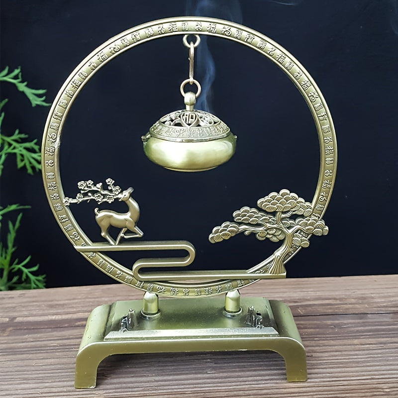 Fortune, Wealth, Longevity Incense Burner, Ruyi Hanging Incense Burner, Sandalwood, Indoor Hanging Incense Burner Ornament