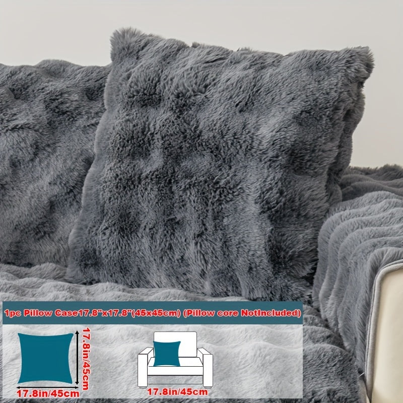 1pc Cozy Rabbit Plush Sofa Cover - Winter Warm, Thick, Soft, Non-Slip, Protective Furniture Protector for Bedroom, Office, Living Room Home Decor - Pet Favorite, Easy to Install, Machine Washable, Durable, and Stylish