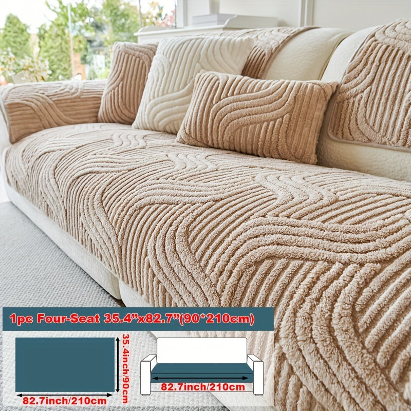 Plush Non-Slip Sofa Cover