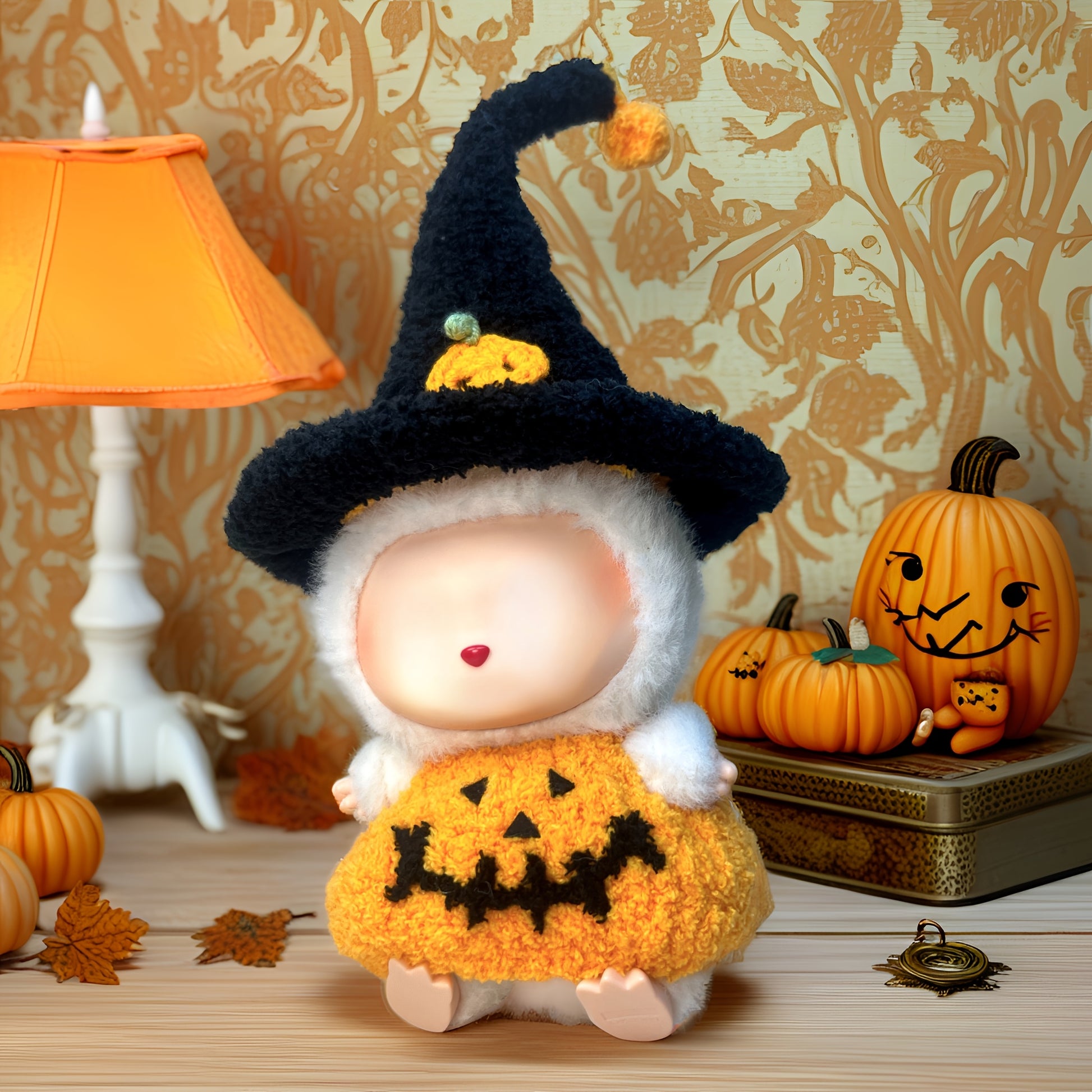 No Doll Included, labubu Doll Clothes & Accessories | Labubu High-End Fashion Clothing and Accessories, Pure Handwoven Halloween Pumpkin, Cute Chic. Suitable for Labubu V1/V2/V3