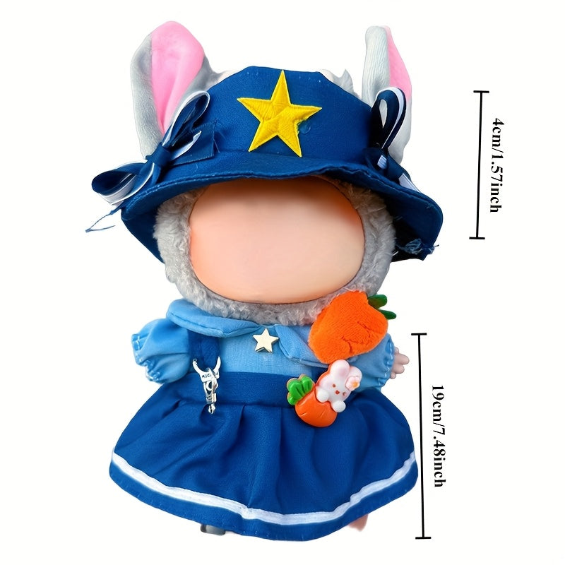 Clothes for Labubu 17cm Doll Outfit, Fashion Clothes Set, Cute Exquisite Accessories for Doll Collection, Stylish Adorable Dolls Clothes Accessories (No Doll Included)