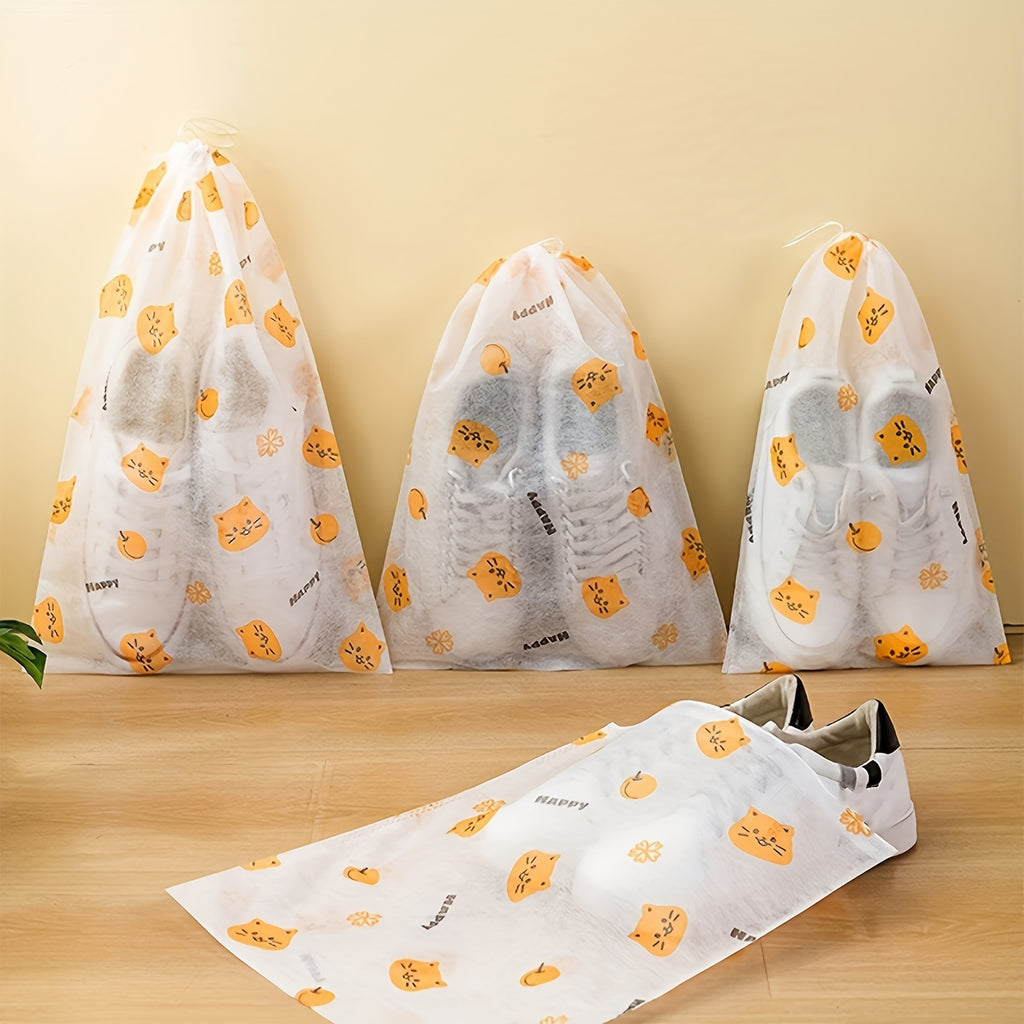 [10pcs Dustproof Shoe Storage] 10pcs Set Hanging Shoe Storage Bags - Stylish, Dustproof & Moisture-Resistant Organizer for Small to Large Shoes, Perfect for Home & Kitchen, Hanging Shoe Organizers
