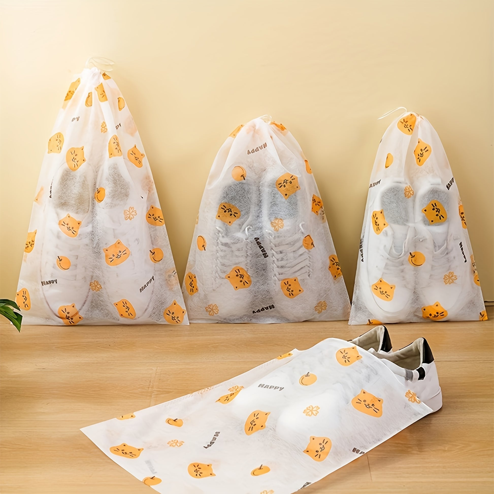 [10pcs Dustproof Shoe Storage] 10pcs Set Hanging Shoe Storage Bags - Stylish, Dustproof & Moisture-Resistant Organizer for Small to Large Shoes, Perfect for Home & Kitchen, Hanging Shoe Organizers