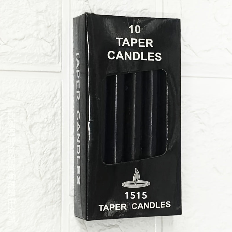 10 Fragranceless Straight Candles - Household Lighting Candles, Smokeless Romantic Wedding Long Pole Candles, High-End Wax Candles for Dining Tables, Restaurants, Gatherings, Easter, Day, and Valentine's Day