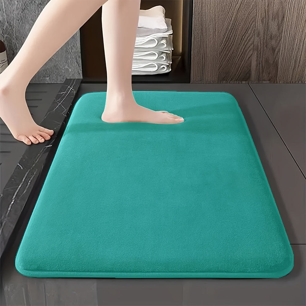 1pc Soft Floor Mat, Absorbent & Quick-drying Kitchen Floor Carpet, Non-slip Entry Doorway Floor Rug, Comfortable Memory Foam Cushioned Bathroom Foot Pad, For Bathroom Bedroom Kitchen Living Room Corrido, Ideal Living Room Supplies, Home Decoration