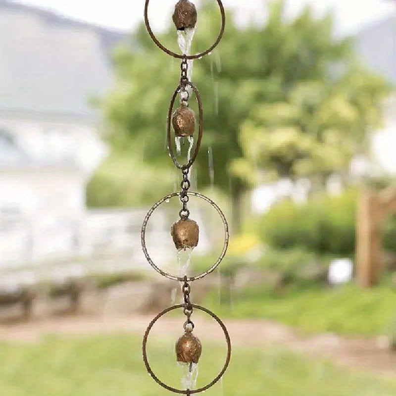 Metal Wind Chimes - Charming Butterfly Rain Chain Garden Art, Indoor/Outdoor Decorative Iron Crafts