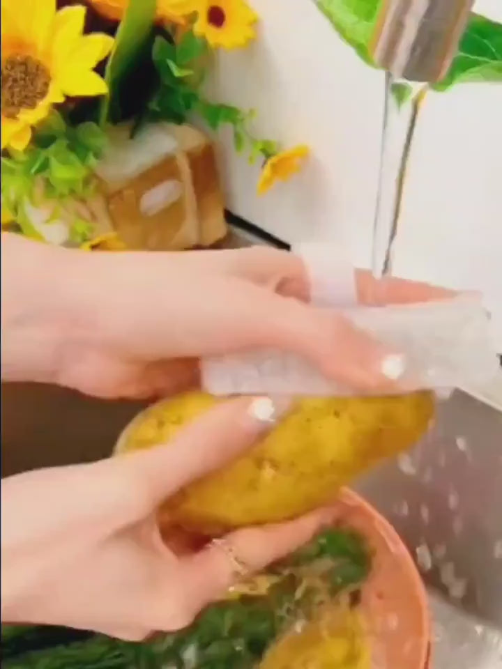 Flexible Multifunctional Brush - Fruit and Vegetable Cleaning Scrubber - Efficient Kitchen Tools and Accessories for Home Cooks