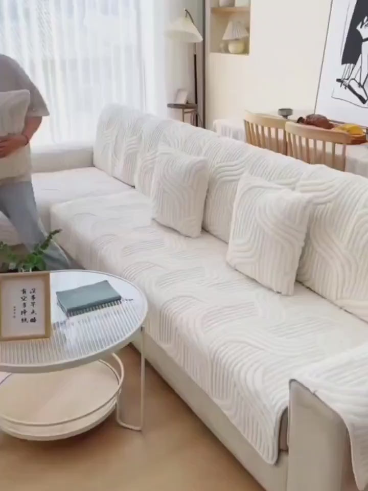 Plush Non-Slip Sofa Cover