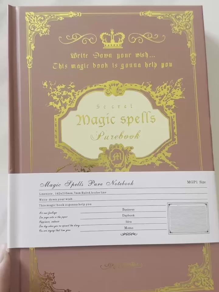 [Magic Spells Notebook] 160/320 Pages A5 Magic Spells Notebook - Thick Art Paper Hardcover - English - Perfect for School, Office, Home