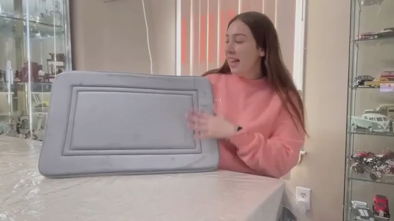 Coral Fleece Bathroom Floor Mat Anti Slip Pad