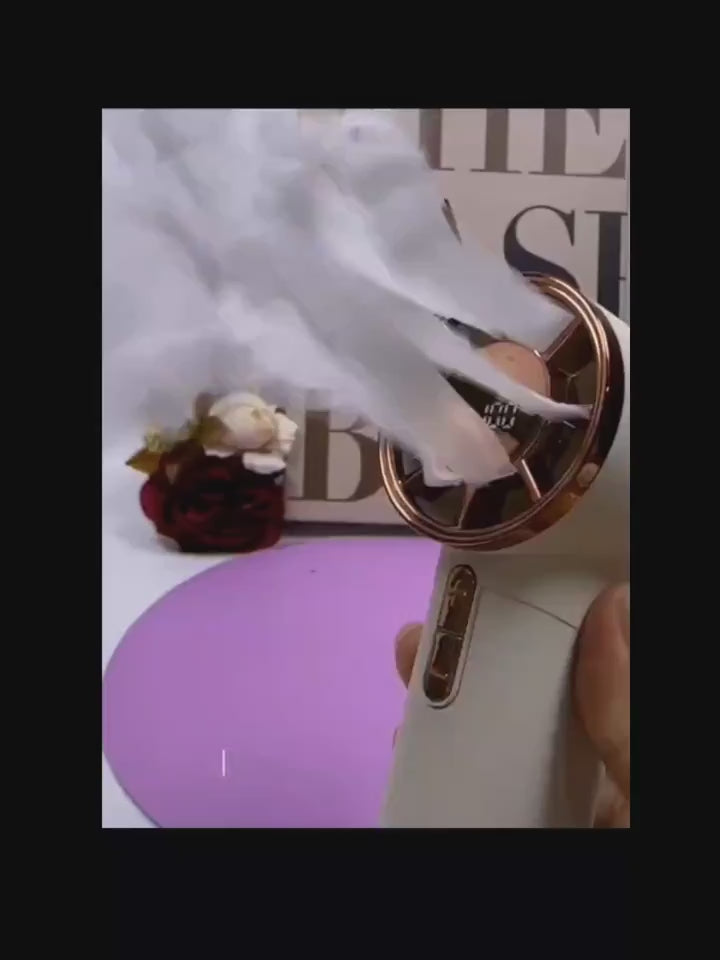 1pc Portable Turbo Handheld Fan with LED Display, 100-Speed Adjustable Mini Fan - USB Charging, 3000Mah, Maximum Wind Speed 9M/S, for Cooling, Compact And Portable, Suitable for Travel/Camping/Outdoor