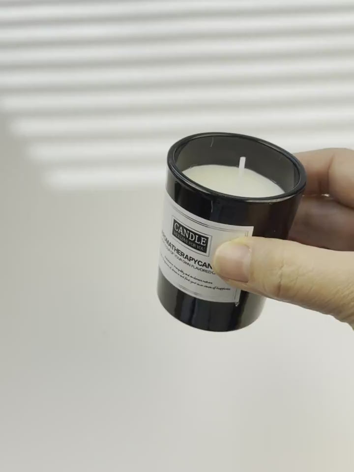 1 shiny black glass aromatherapy candle, lavender sandalwood fragrance, home creative decoration, birthday party gift, smokeless fragrance candle, Perfect for Thanksgiving