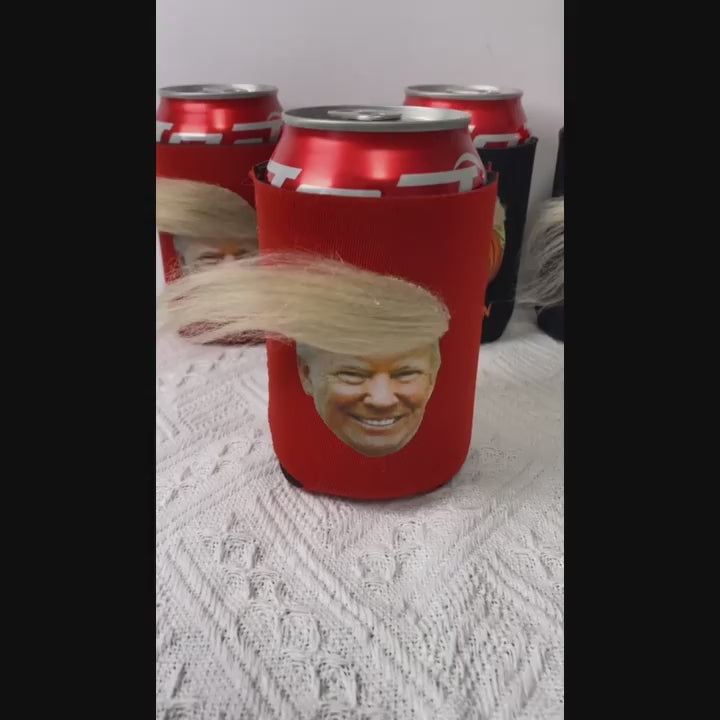 1pc Trump-Themed Holiday Decor - Polyester Can & Cup Cover for Halloween, Christmas & More - No Power Needed