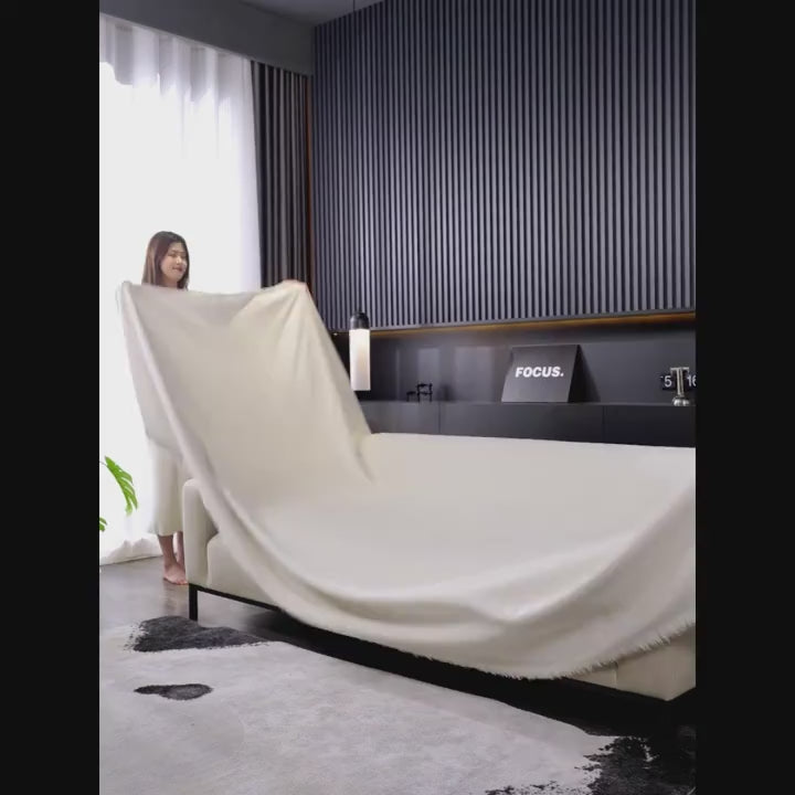 1pc Pet-Friendly Sofa Cover - Washable, Modern Gray Chenille Slipcover for 3-4 Cushion Sofas, Sectional Couch Protector for Living Room Furniture, Petfriendly Design, Sofa Protection Cover